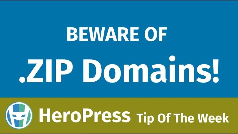 Beware ZIP domains!
