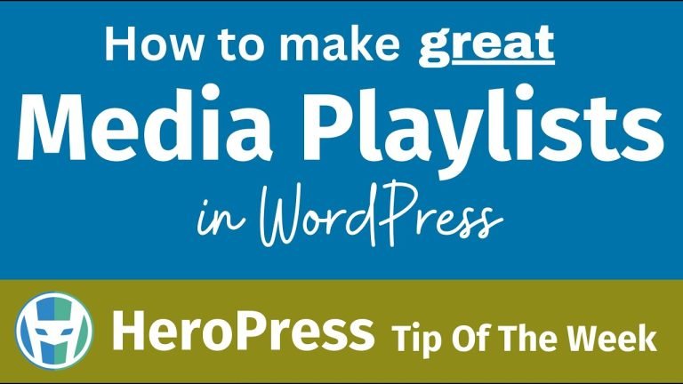 How to make GREAT media playlists in WordPress.