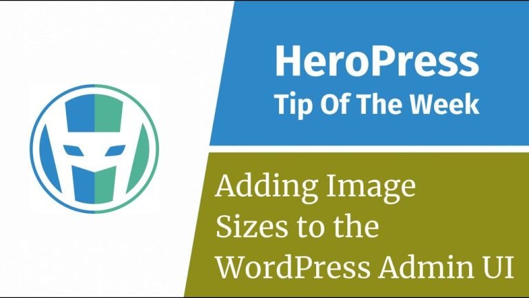 Adding Image Sizes To The WordPress Admin UI