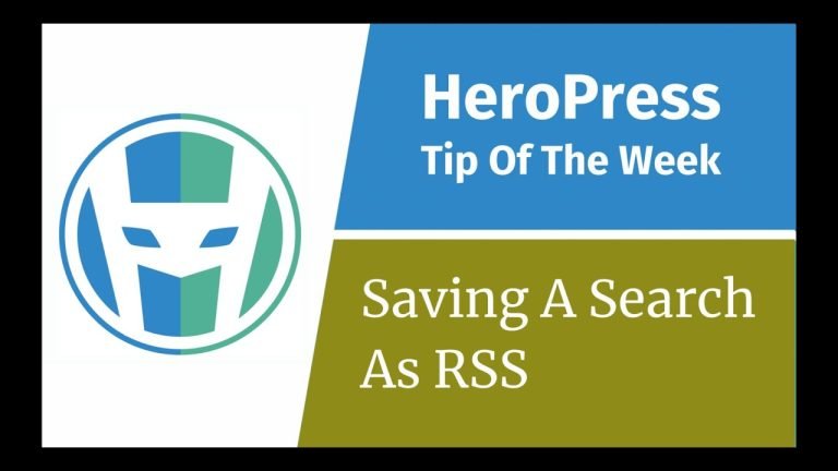 Saving A WordPress Search As RSS
