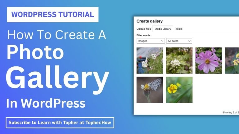 Add A Photo Gallery In WordPress