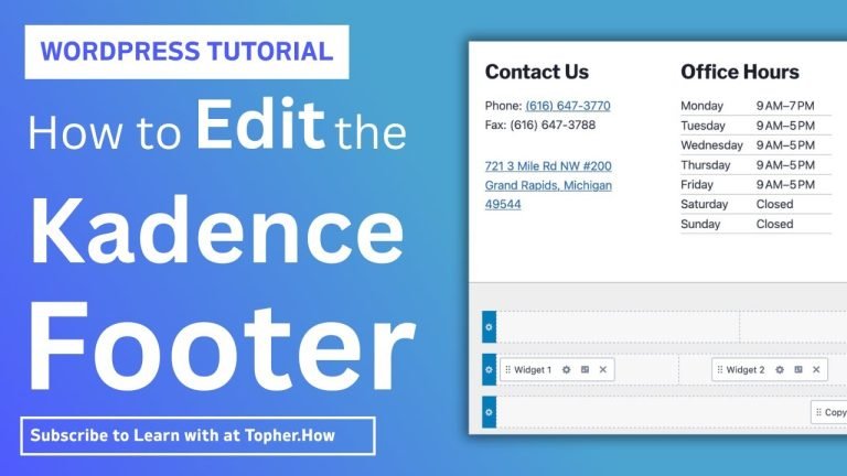 How To Edit The Kadence Theme Footer