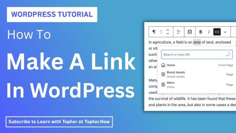 How To Make A Link In WordPress