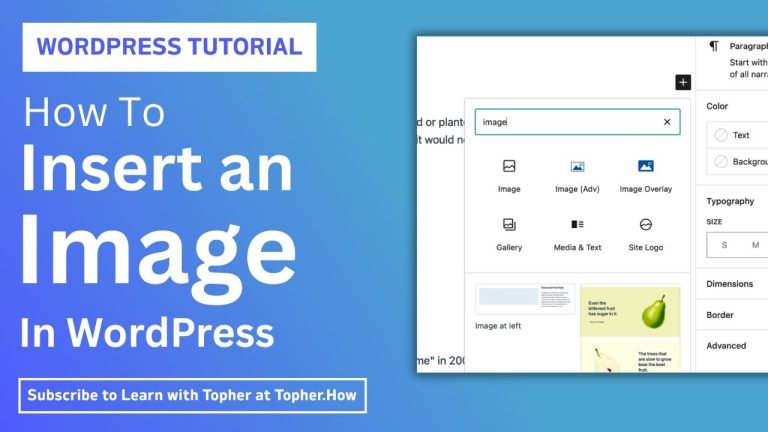 How to add an image in WordPress