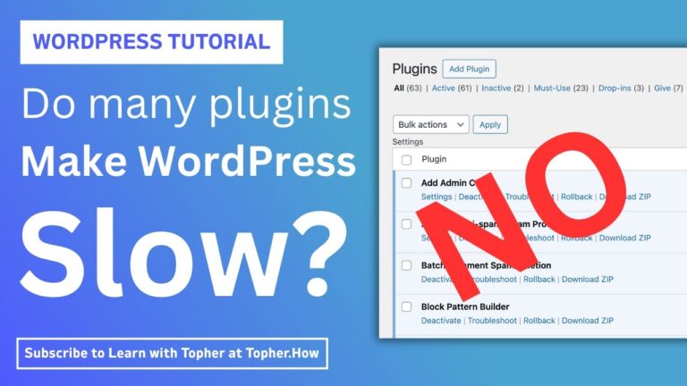 Do many plugins make WordPress slow? (No!)