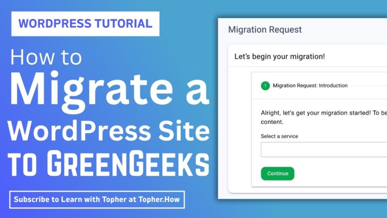 How to migrate a WordPress site to GreenGeeks