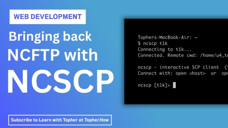 Replacing NcFTP with NcSCP