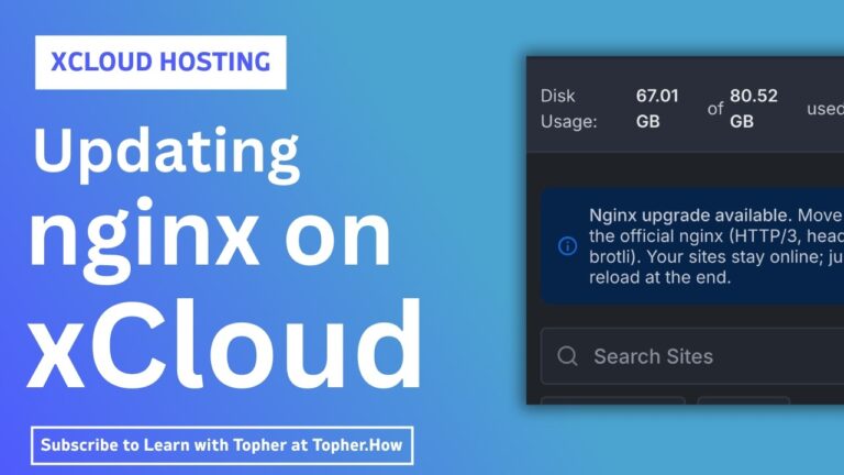 Updating nginx on xCloud Hosting
